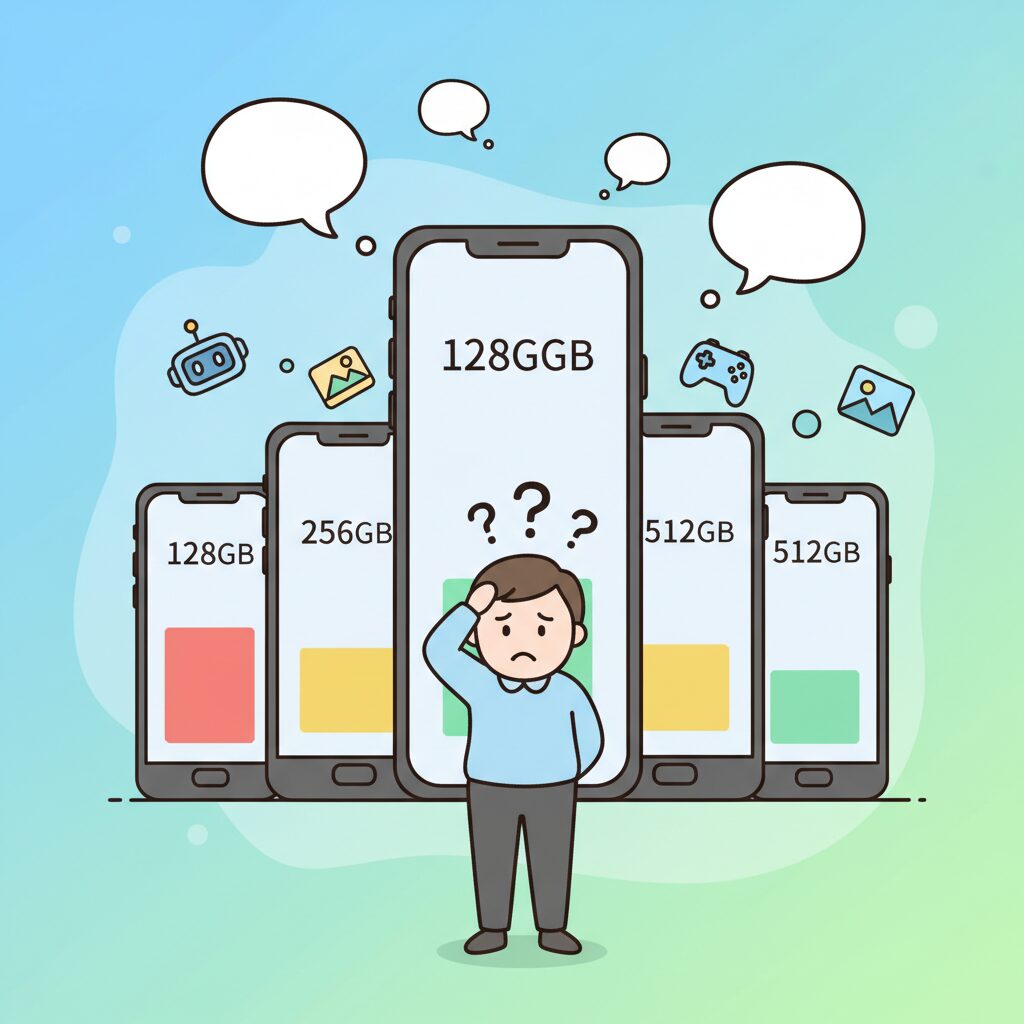 128GBと256GBで何が違う？速度と快適さの差 のイメージ